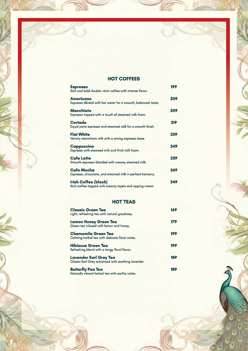RASAVAT Drinks Menu 2