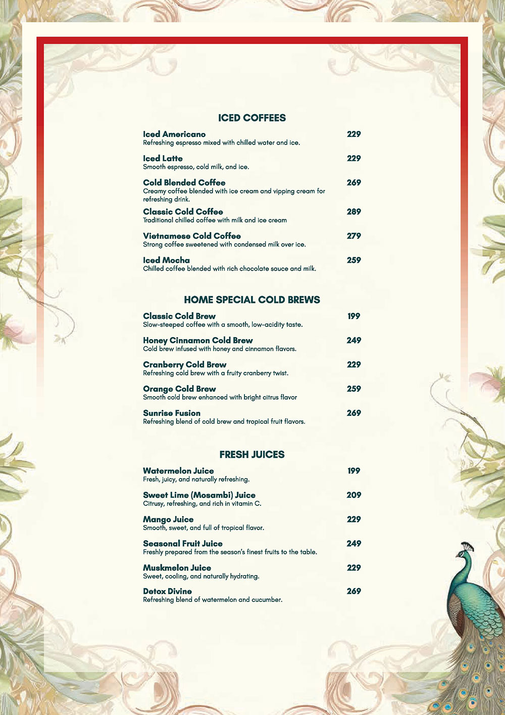 RASAVAT Drinks Menu 3